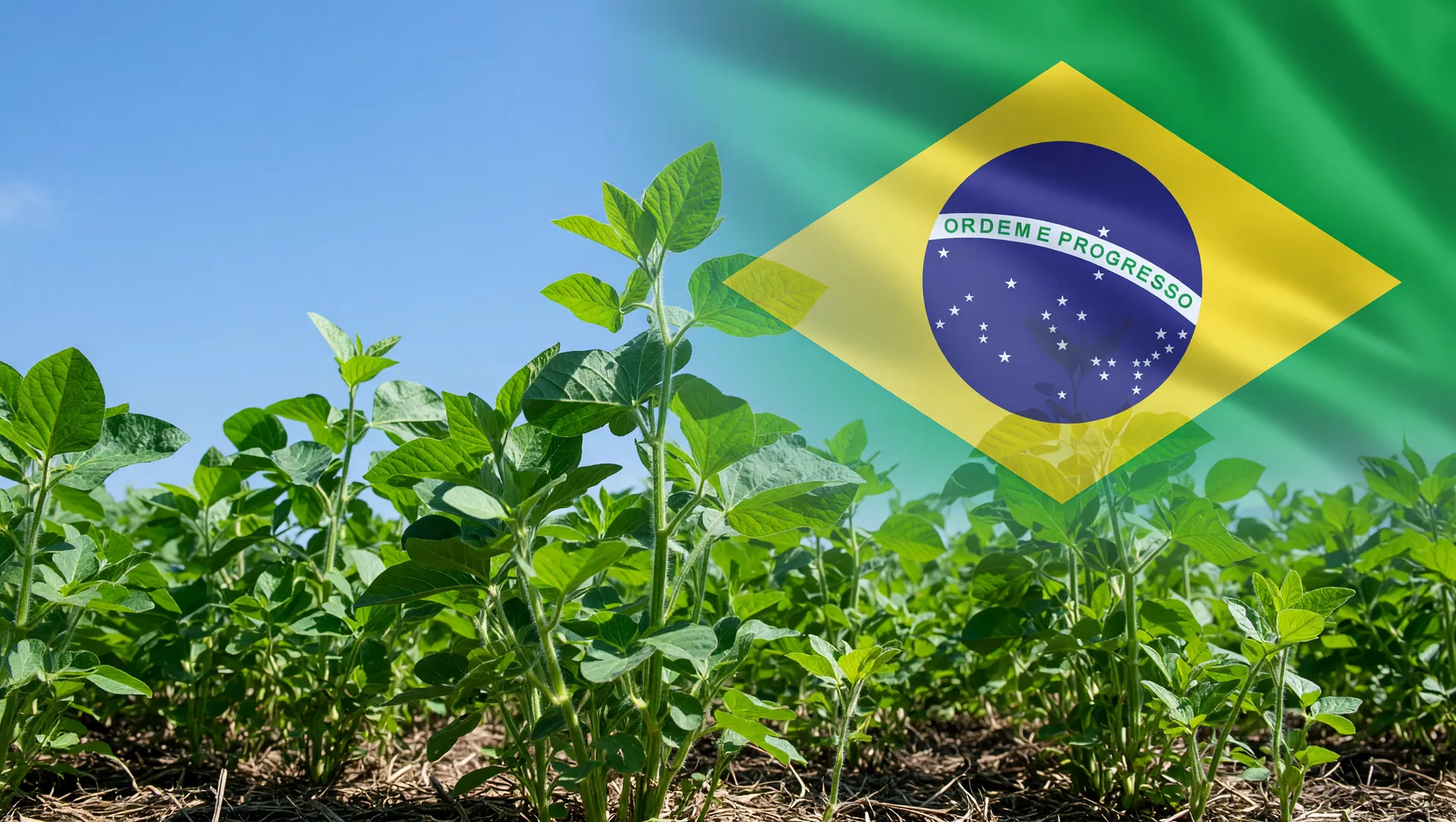 PIB Brasil primeiro trimestre 2026: campo de soja em crescimento como motor do agronegócio