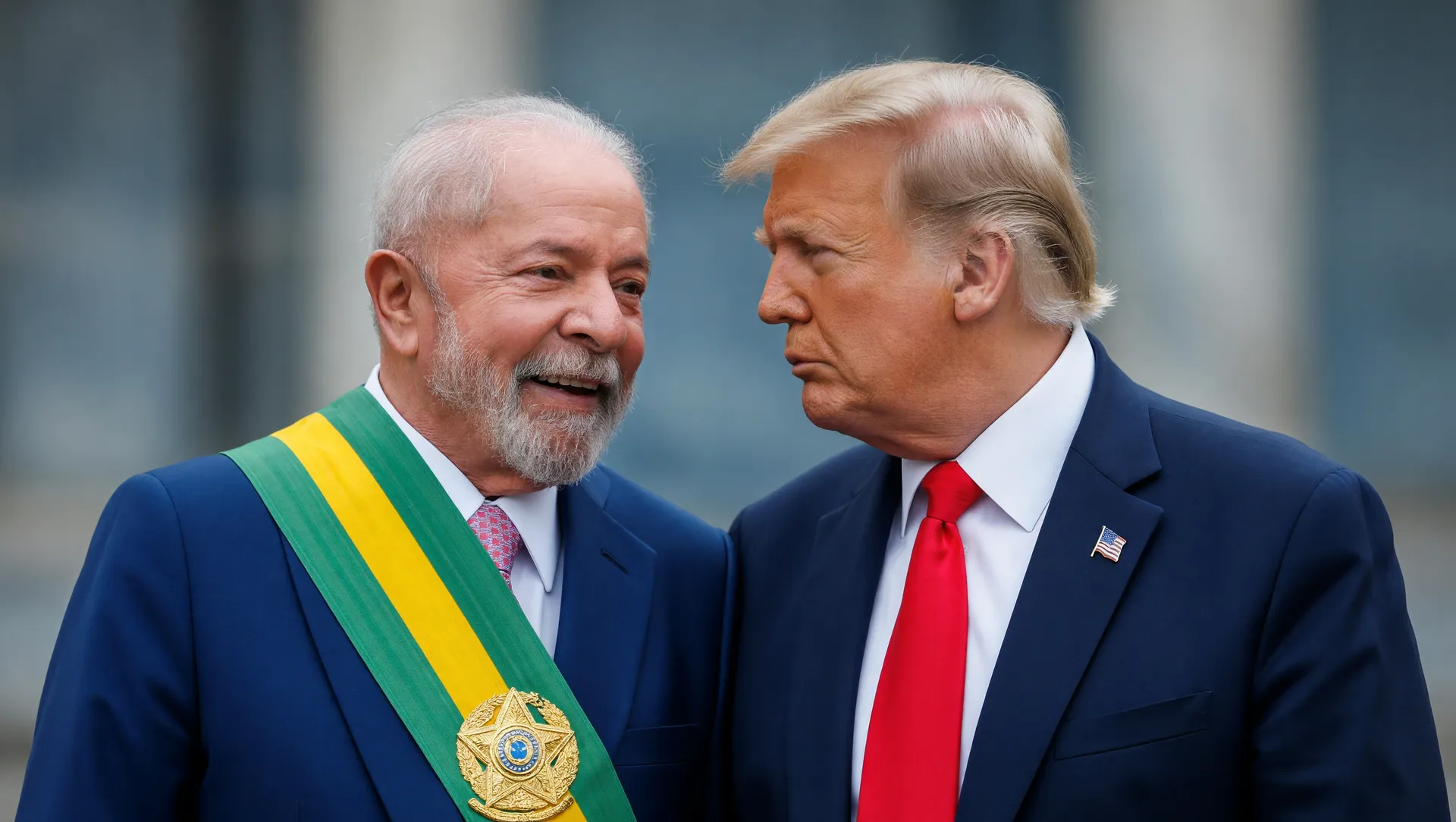 Lula e Trump em retrato para reunião Lula Trump Casa Branca com pautas econômicas