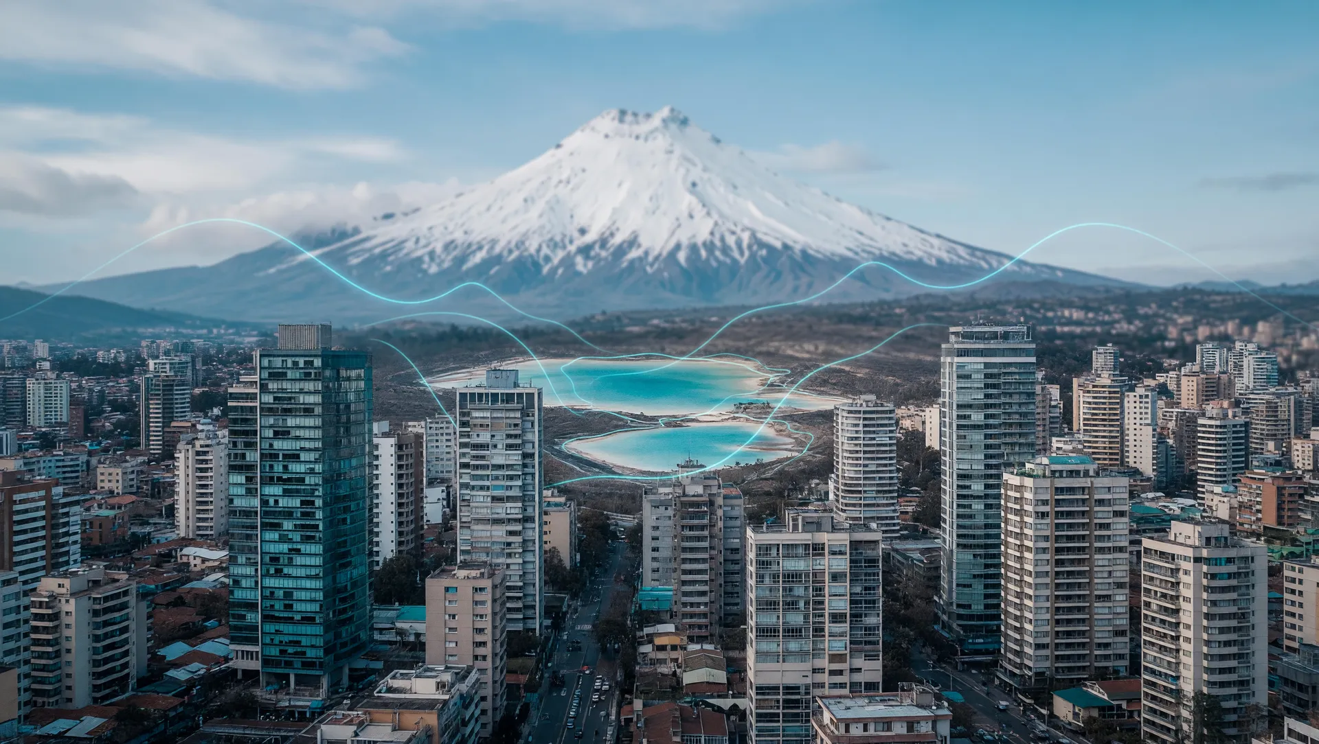 Terremoto Chile sentido em São Paulo: vulcão dos Andes e skyline urbana conectados visualmente