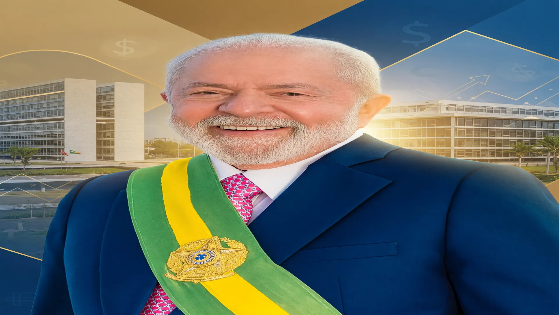 Retrato presidencial de Lula em contexto institucional, representando uso de FGTS para renegociar dívidas