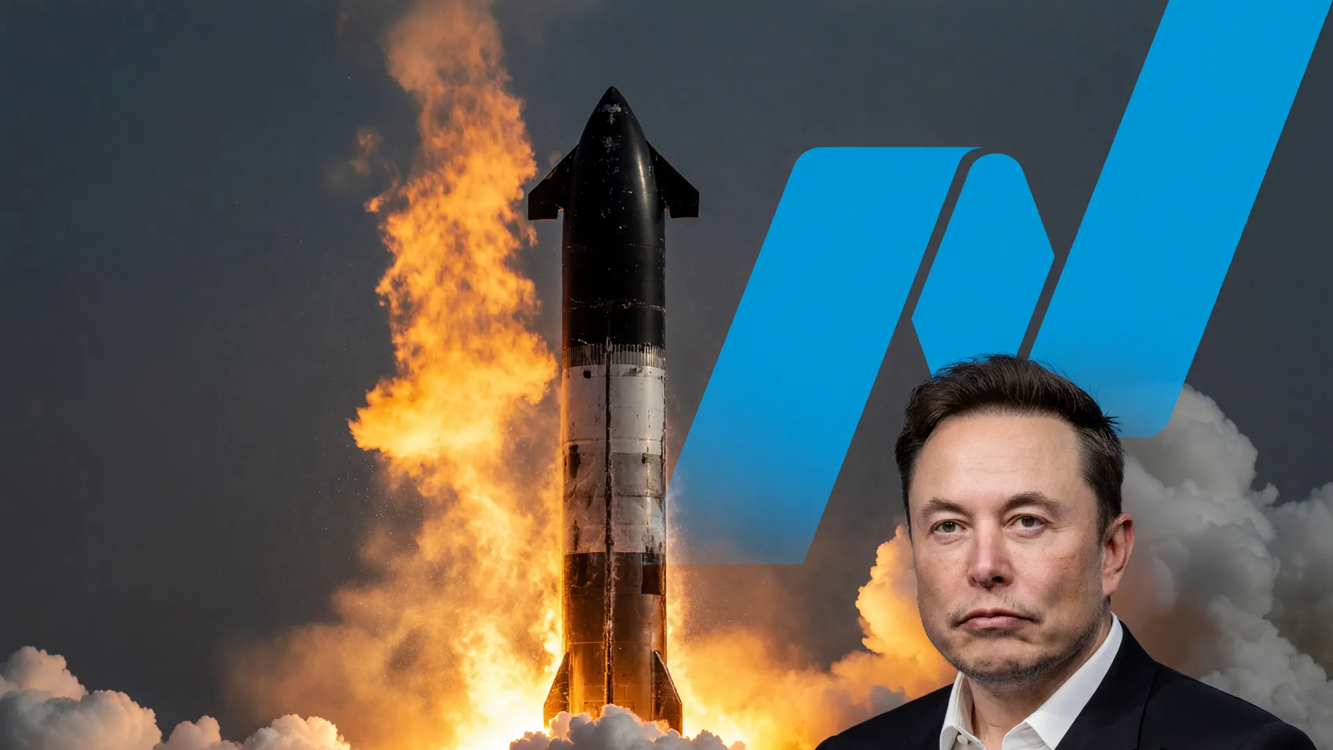 Foguete SpaceX, símbolo Nasdaq e Elon Musk em composição editorial sobre ações SpaceX IPO Nasdaq estreia