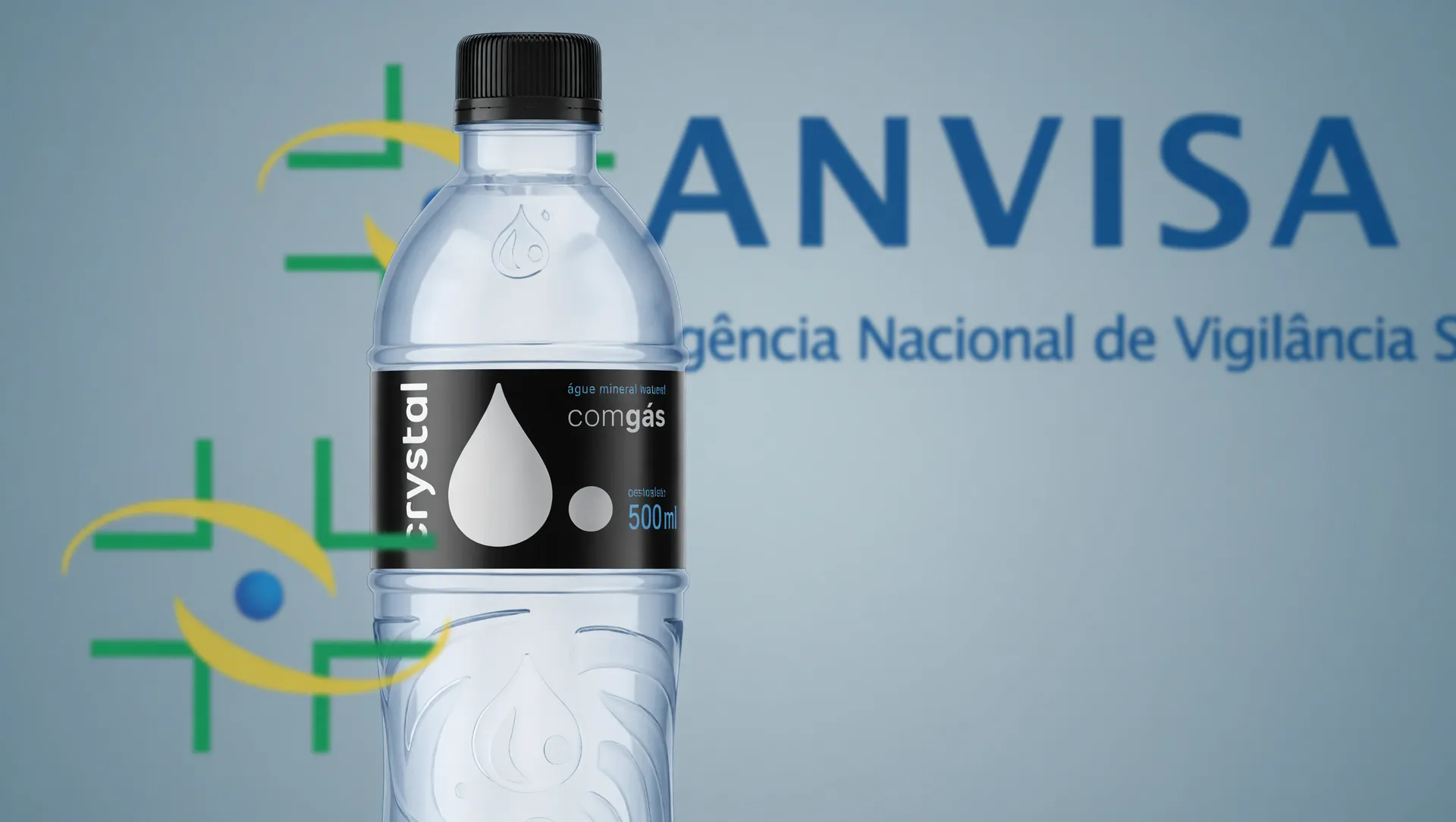 Garrafa de água Crystal contaminada com bactéria sob ação regulatória da Anvisa