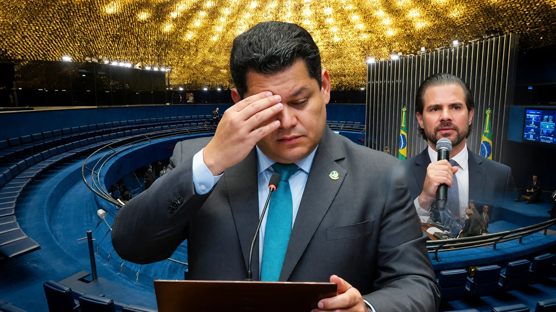 Alcolumbre nega propina de Vorcaro em discurso no plenário do Senado.