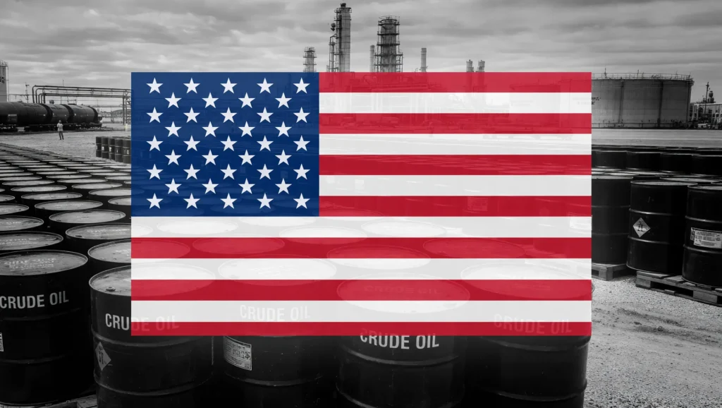 Bandeira EUA e petróleo: como o dólar sobe com payroll americano em cenário de tensão geopolítica
