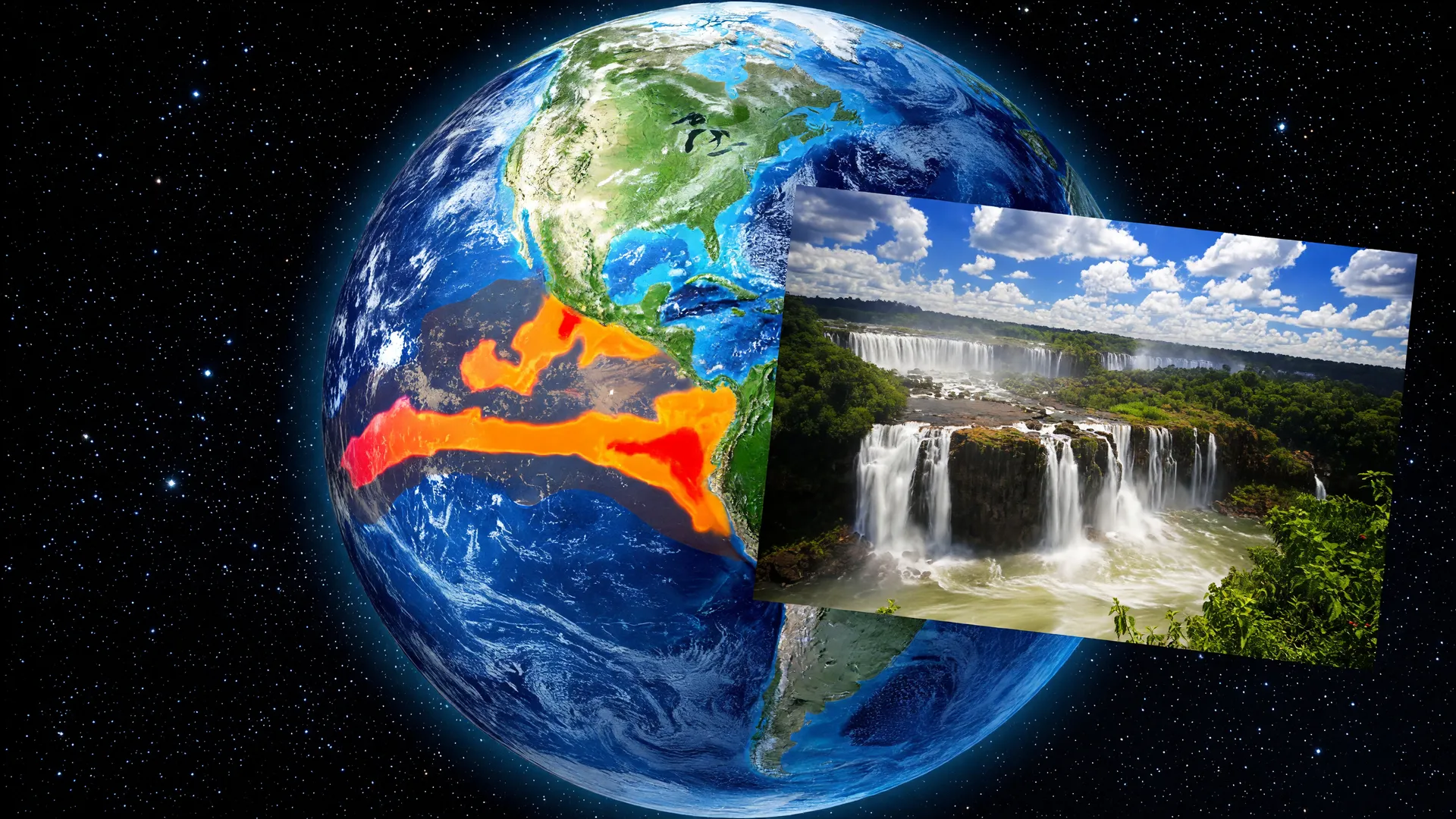 Representação térmica do El Niño 2026 previsão Brasil: anomalias em vermelho no Pacífico
