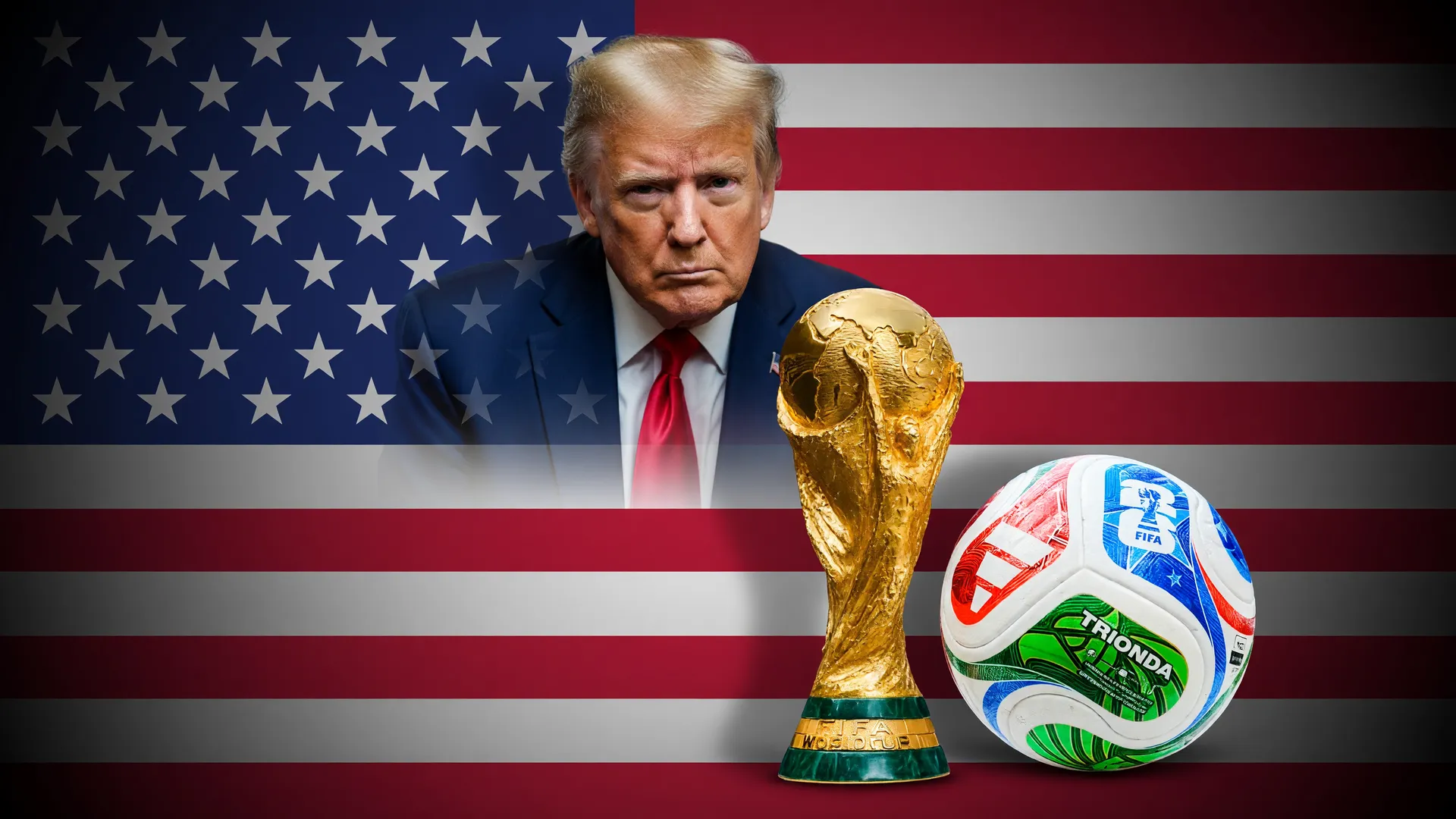 Donald Trump, troféu da Copa e bandeira americana: ICE detendo imigrantes Copa do Mundo 2026