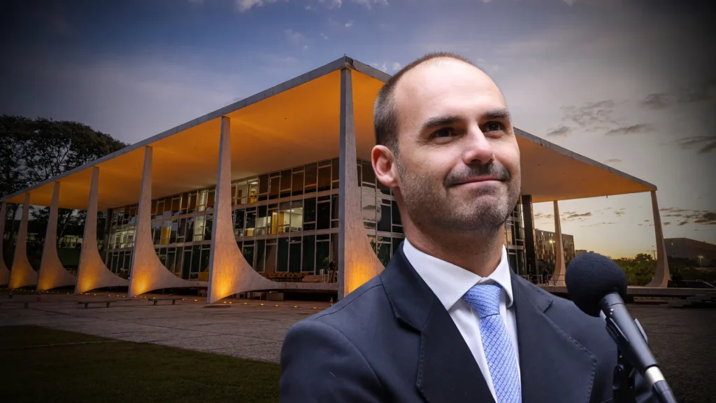 Eduardo Bolsonaro em julgamento no STF por coação relacionada ao golpe