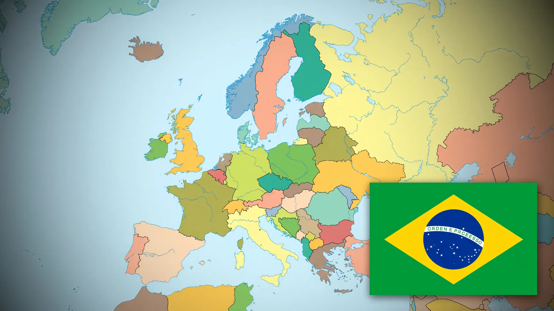 Mapa europeu em crise de calor versus bandeira do Brasil, expondo despreparo para ondas de calor no Brasil