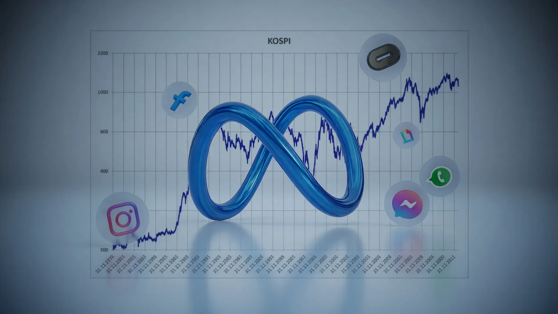 Colagem editorial: queda bolsas asiáticas de inteligência artificial com Kospi e Meta