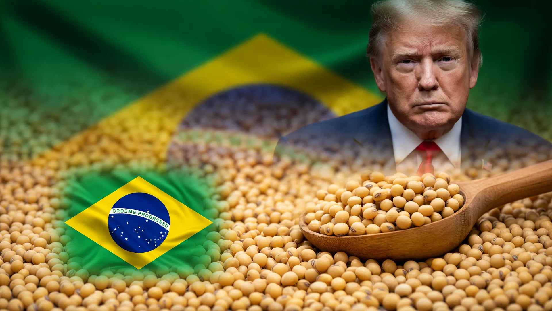 Plantação de soja brasileira sob ameaça de tarifas: queda exportações Brasil EUA 2026