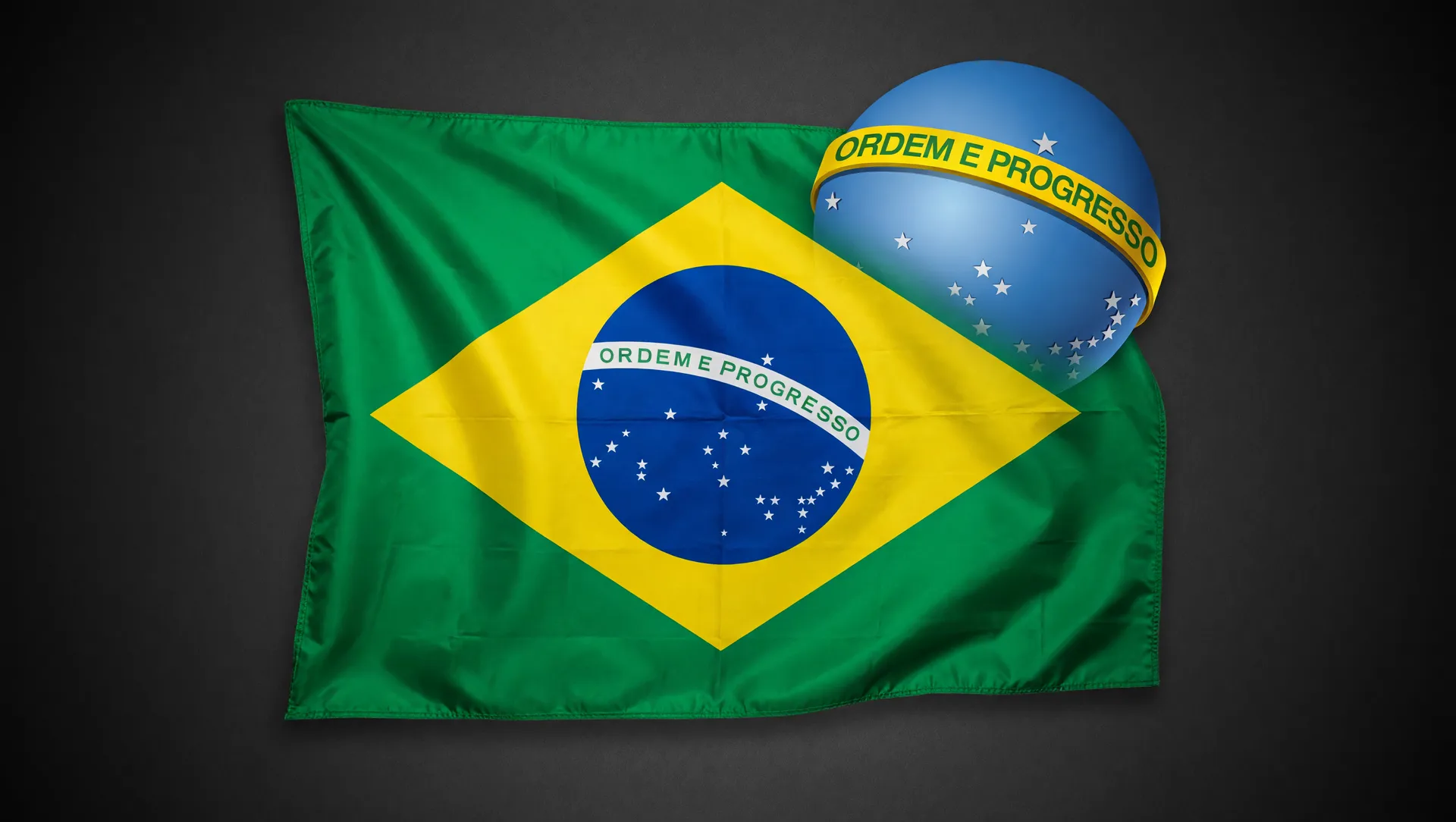 Símbolos do Brasil e Governo Federal destacam reformas fiscais para combater dívida pública