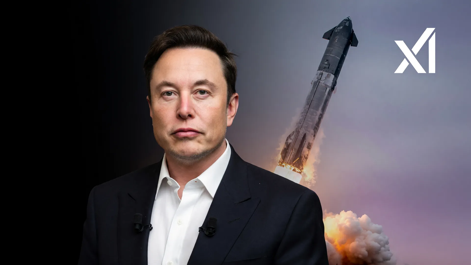 SpaceX compra Cursor ferramenta de IA: retrato de Elon Musk com foguete e símbolo xAI em composição editorial