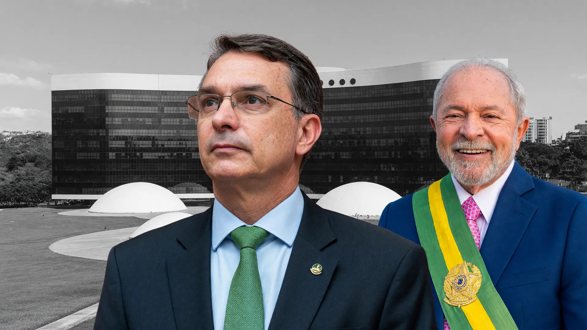 Composição editorial sobre ação do TSE contra vídeo com IA de Flávio Bolsonaro em disputa eleitoral de 2026