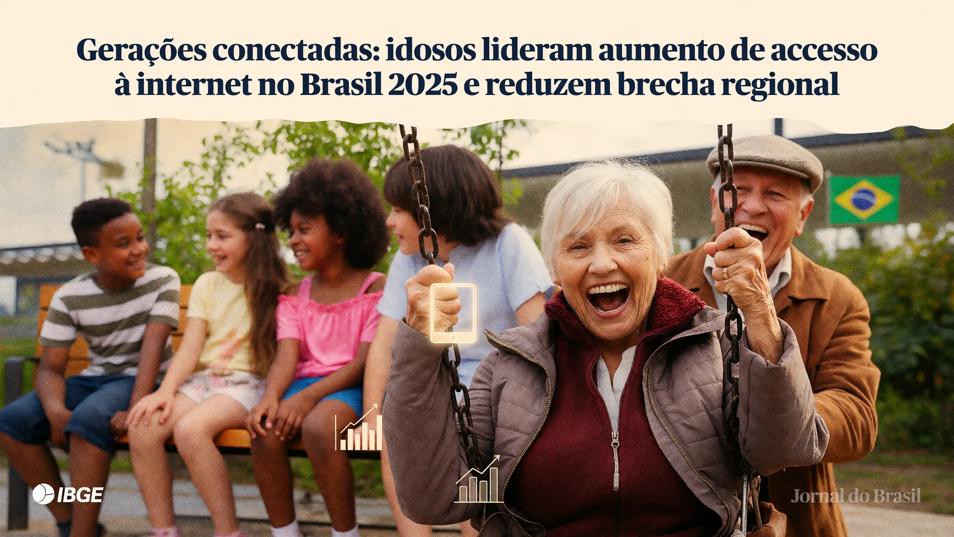 Gerações conectadas: idosos lideram aumento de acesso à internet no Brasil 2025 e reduzem brecha regional