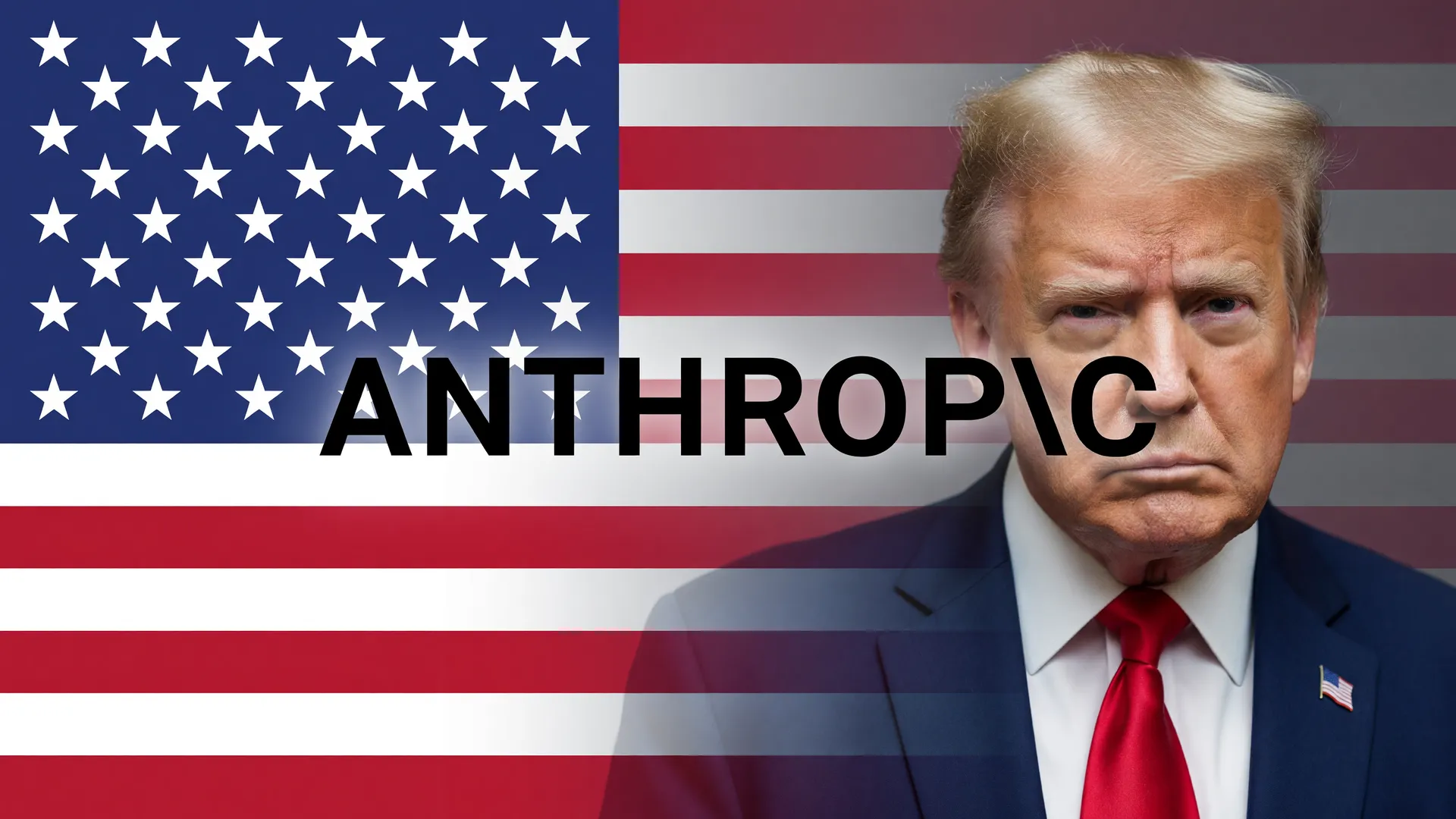 Acesso global modelos IA Anthropic: logo da empresa com bandeira americana e decisão política