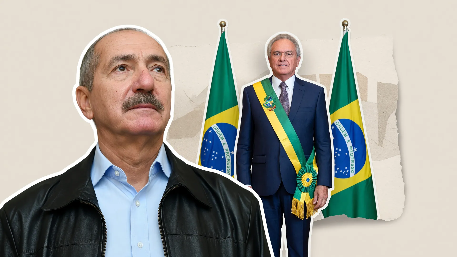 Aldo Rebelo coordenador de campanha ao lado de Ronaldo Caiado em composição editorial jornalística
