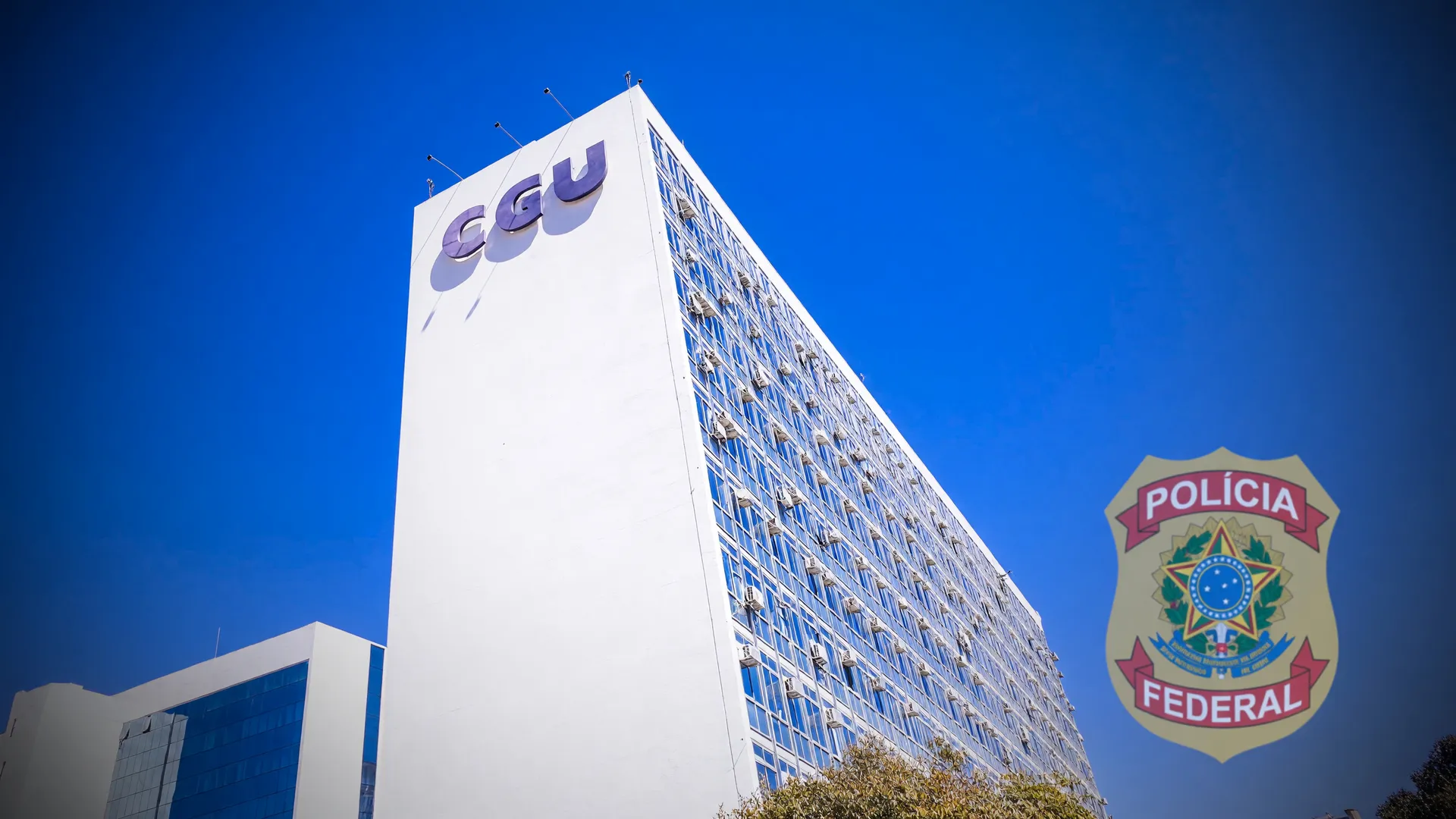 Fachada da CGU representa punição a servidores por uso de certificado falso de vacina durante a pandemia.