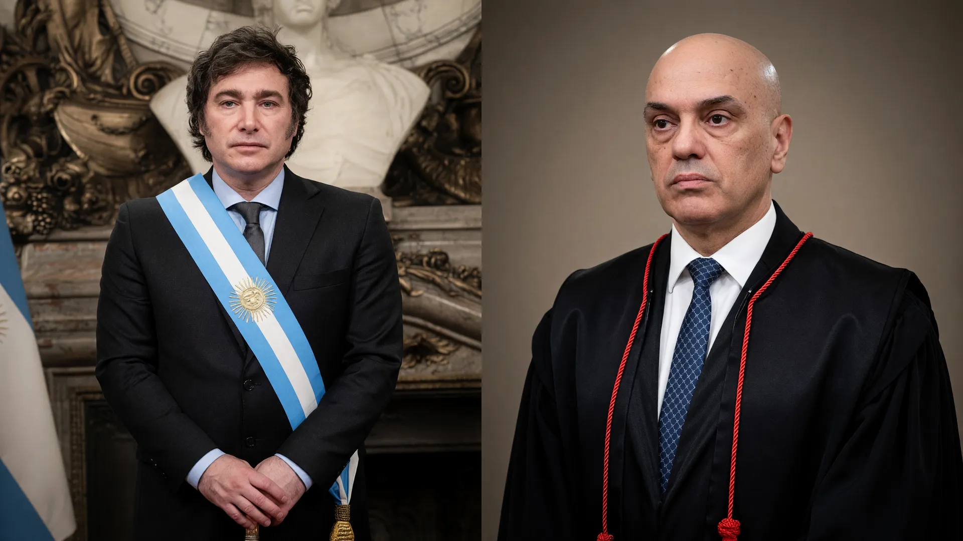 Milei e Moraes ilustram crise diplomática que levou à convocação do embaixador do Brasil na Argentina