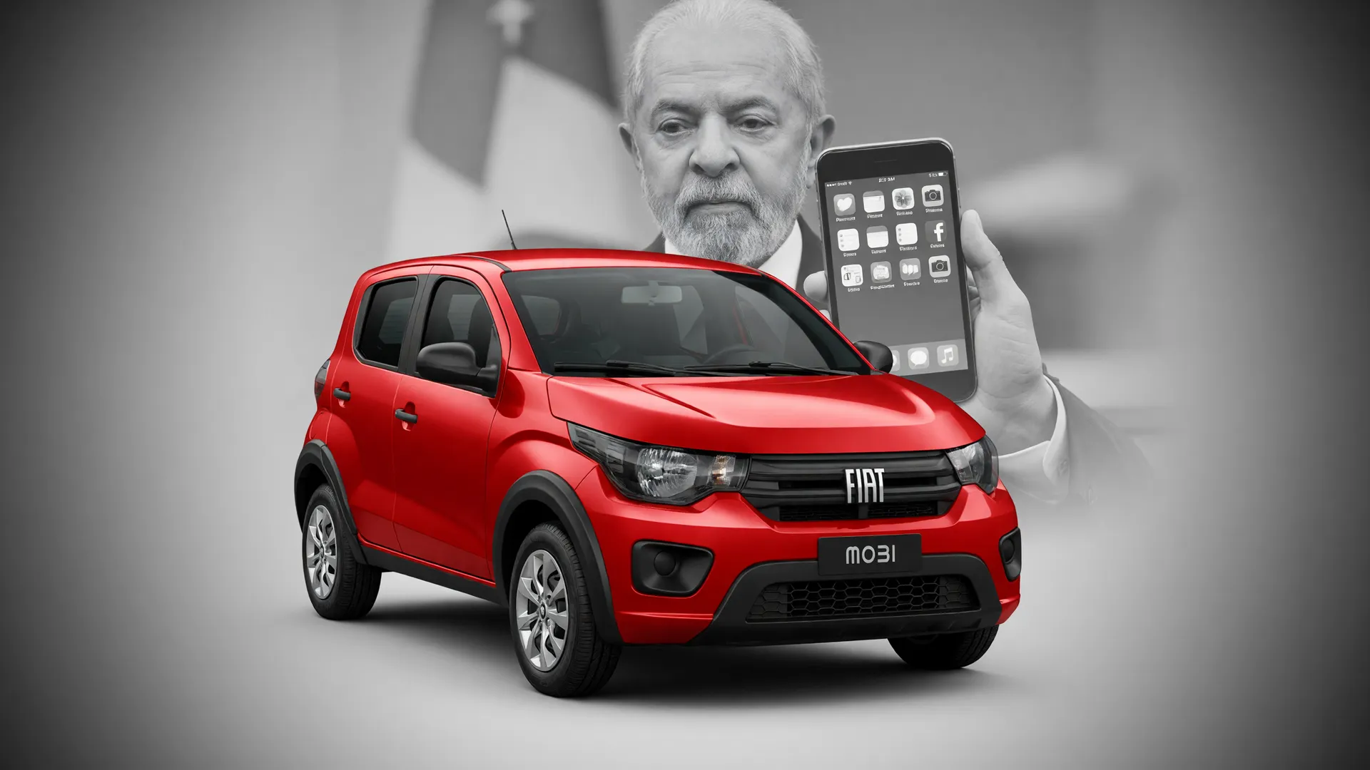 Carro usado e smartphone com apps ilustram o financiamento carro usado motorista aplicativo travado no Brasil.