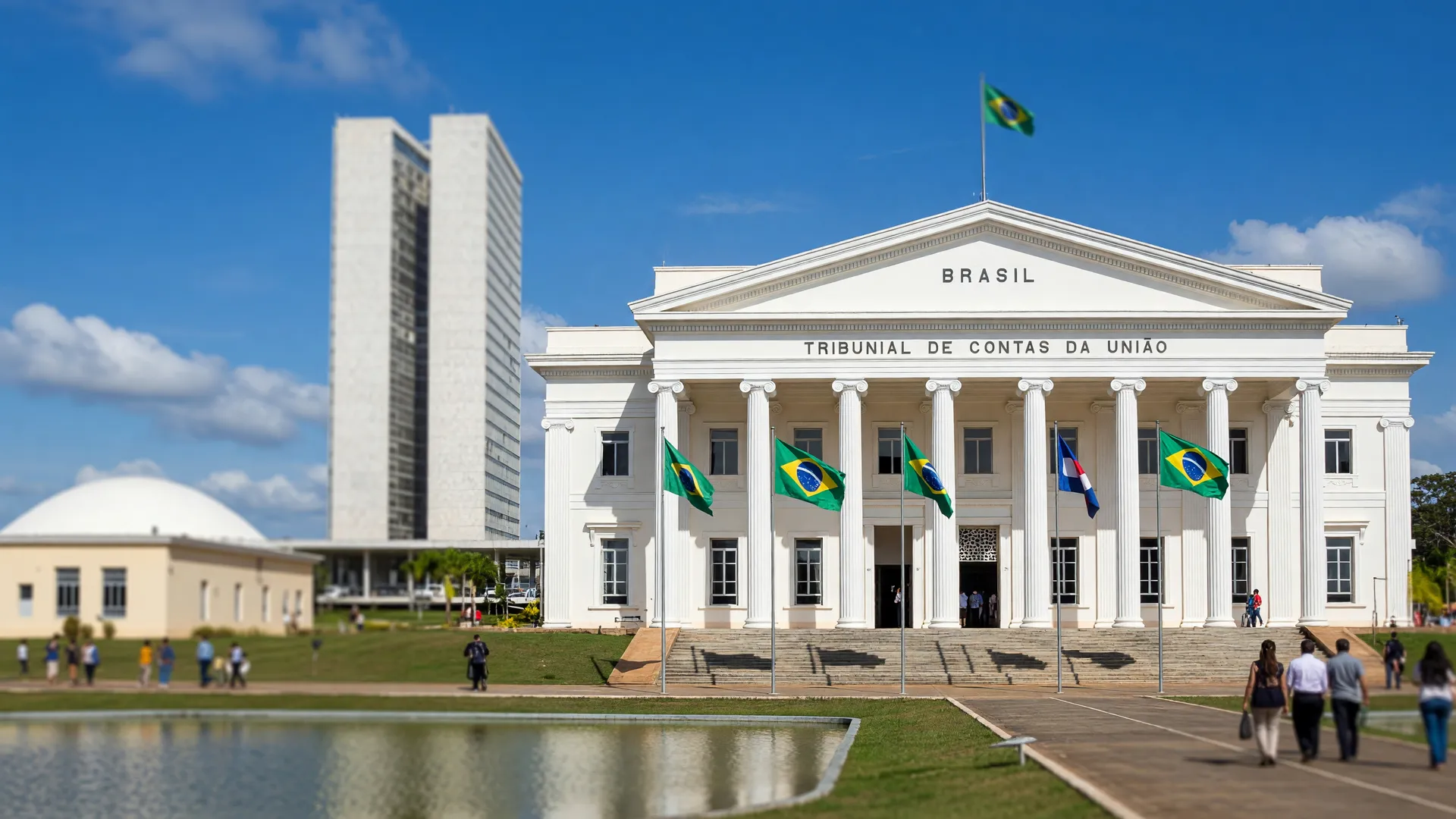 Fachada do TCU, tribunal que autorizou gratificação acima do teto para servidores do Congresso Nacional
