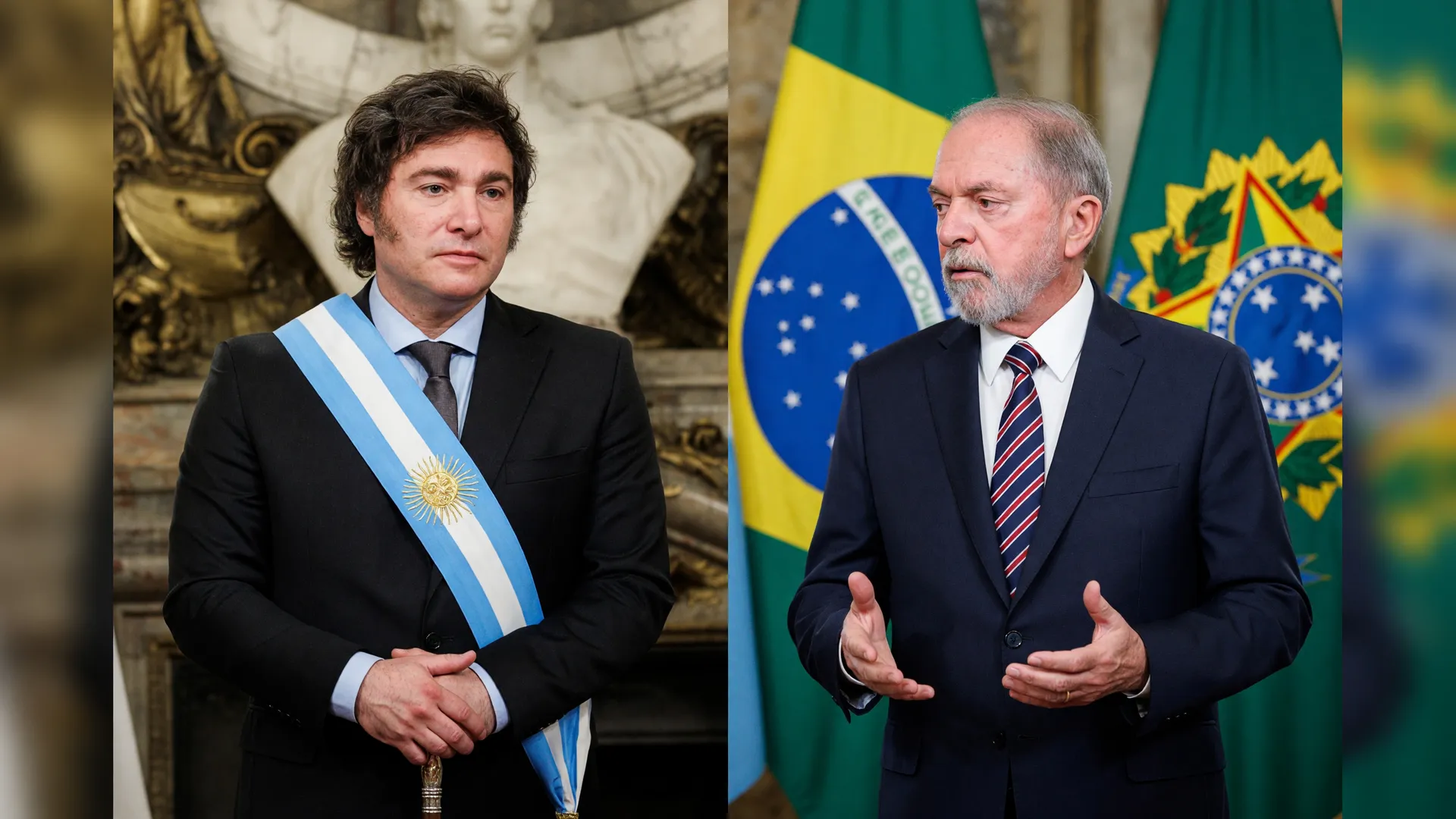 Milei acusa Brasil Copa do Mundo: Javier Milei e Lula em lados opostos simbolizam crise diplomática