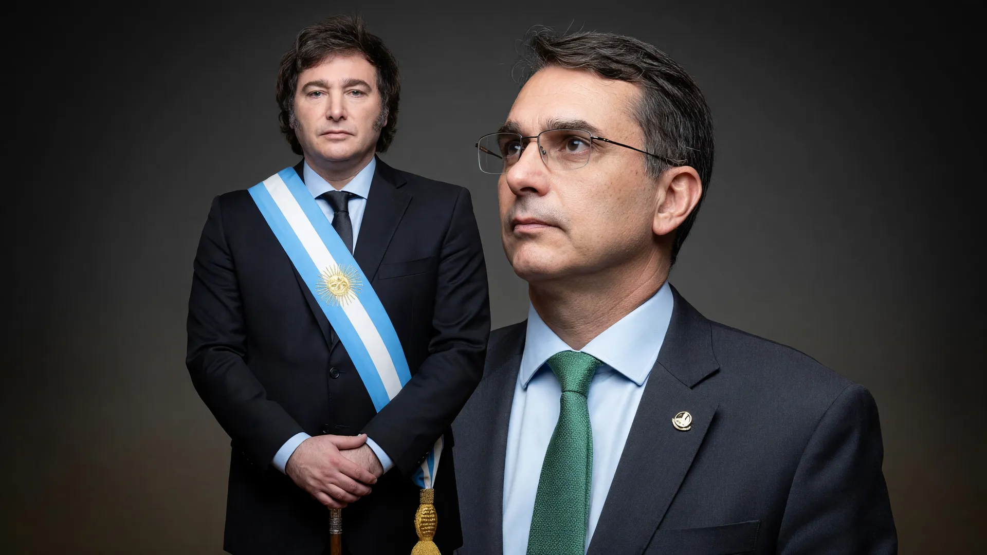 Javier Milei apoia Flávio Bolsonaro presidência do Brasil durante visita oficial ao país