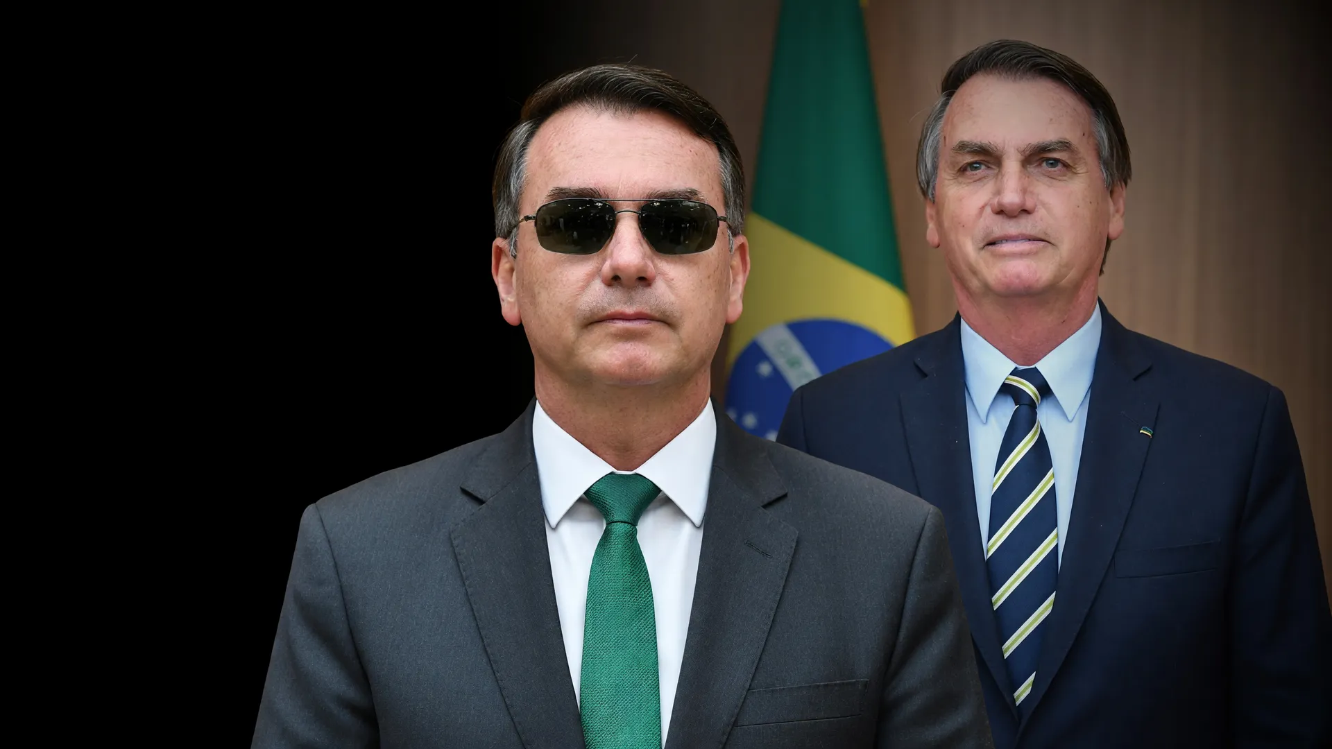 Flávio Bolsonaro anuncia novo marqueteiro para campanha 2026; senador em retrato formal com óculos