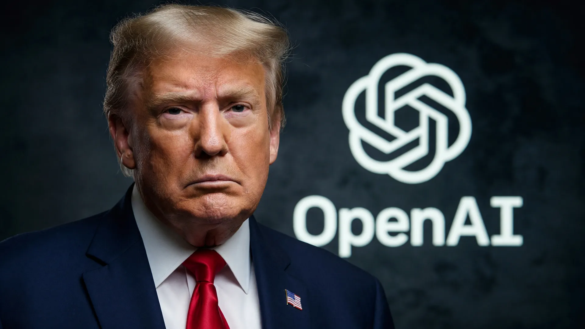 Donald Trump e logo OpenAI representando acordo histórico de participação 5% ao governo Trump