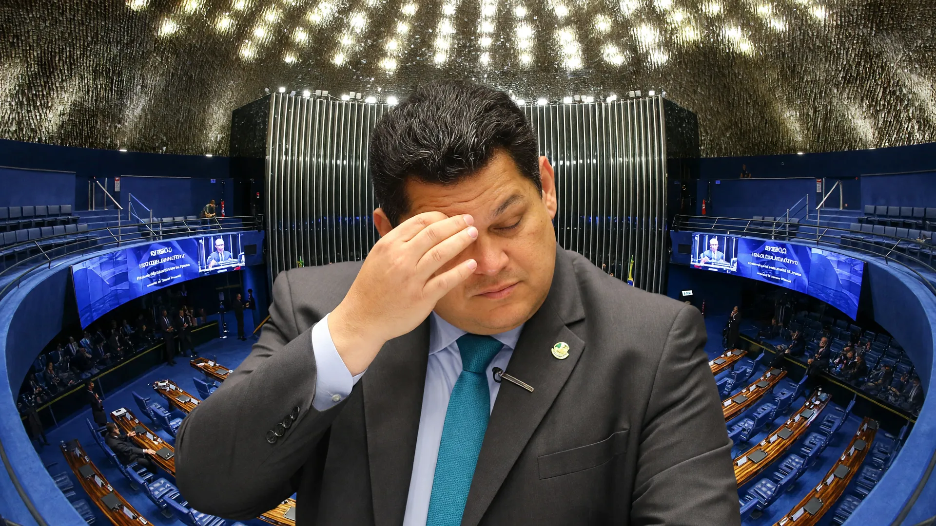 Alcolumbre em negociação na sessão do Senado Federal sobre a PEC escala 6x1