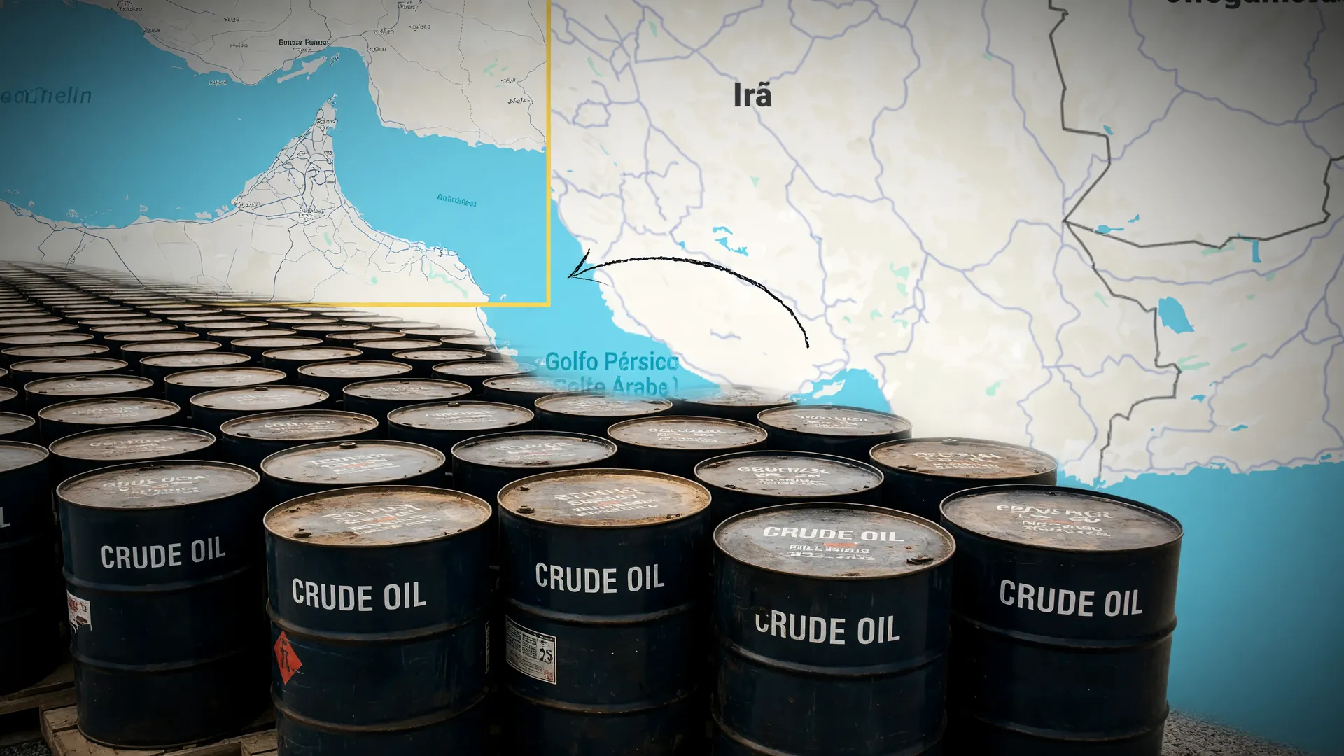 Estreito de Ormuz e barris de petróleo: mapa da tensão geopolítica que pressiona o preço do petróleo no Oriente Médio