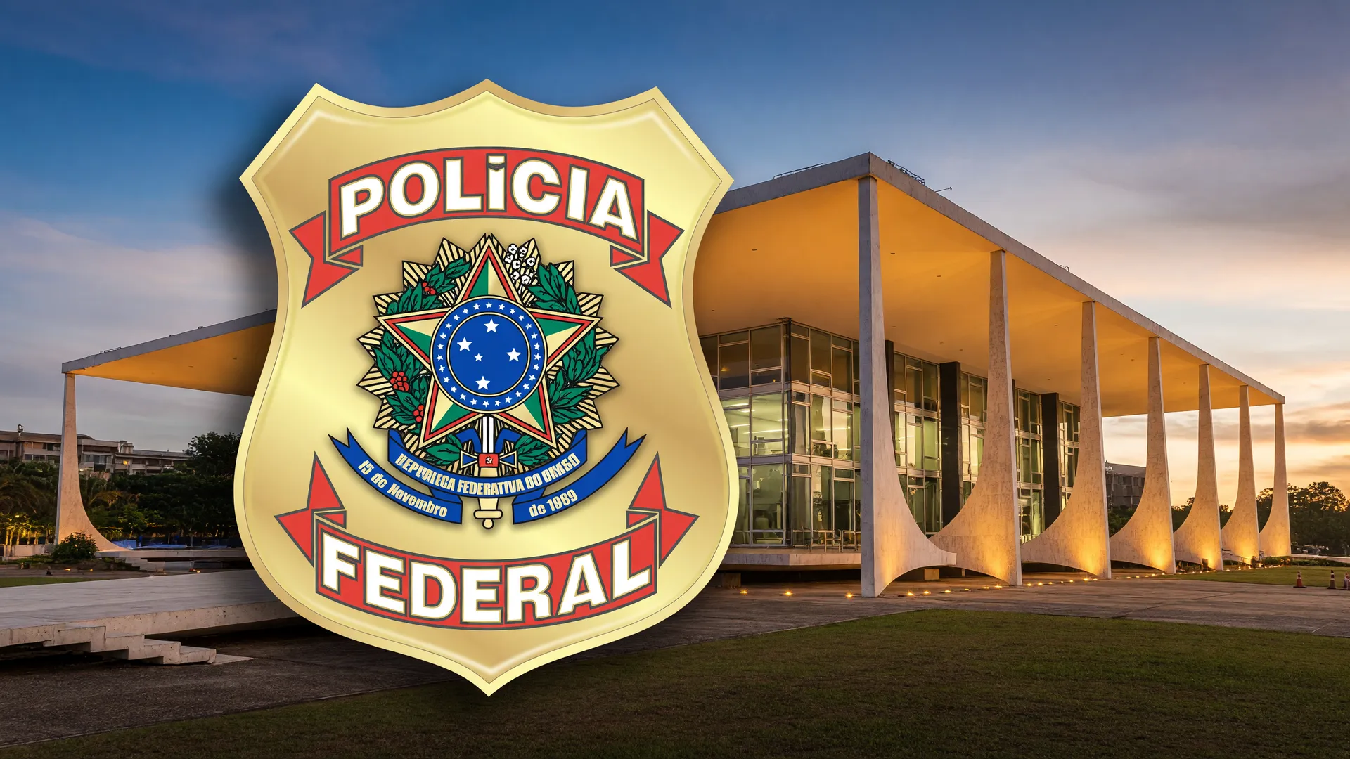 Brasão da PF investiga emendas PIX Roraima com apoio do STF em operação institucional contra fraude