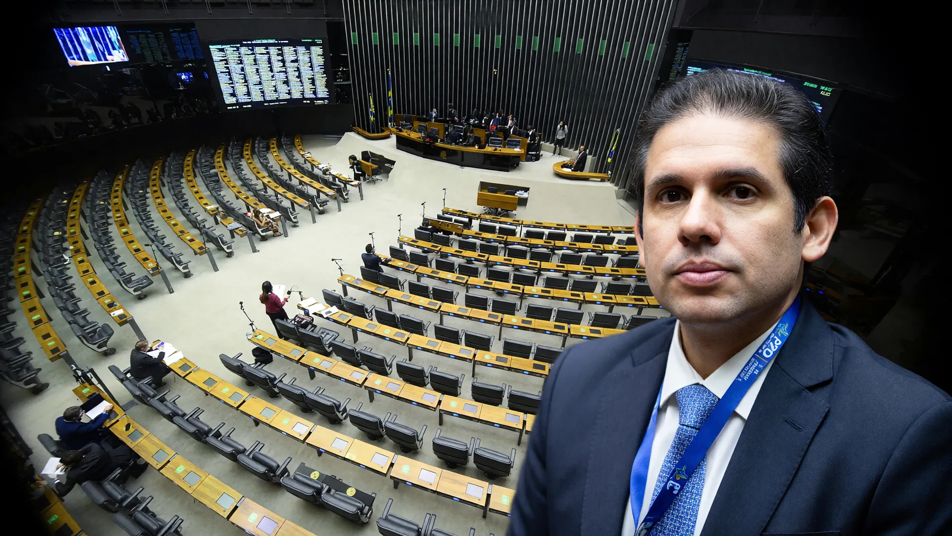 Plenário da Câmara durante votação do projeto de lei contra misoginia digital