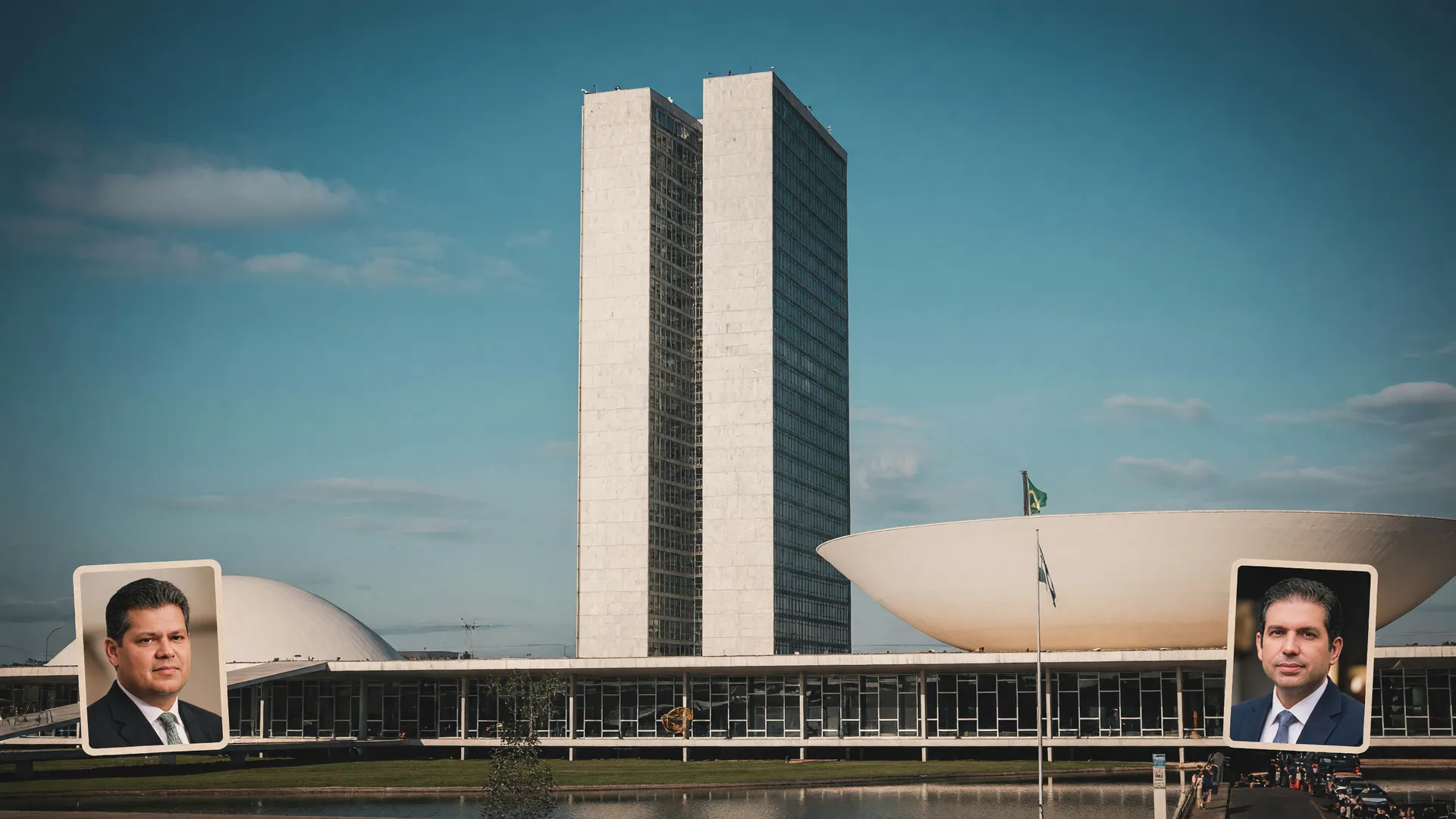 Congresso Nacional vazio simboliza projetos pendentes no Congresso durante o recesso parlamentar até outubro.