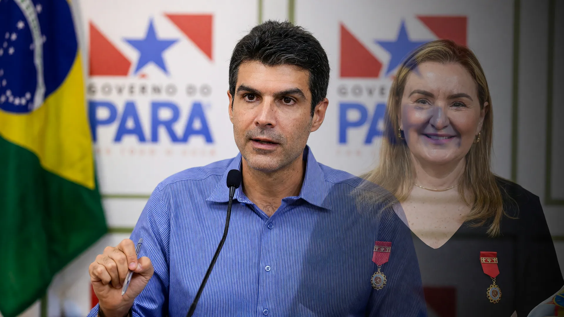 Helder Barbalho e Hana Ghassan, ligados às promessas de campanha no Pará ainda não cumpridas em saúde e infraestrutura.