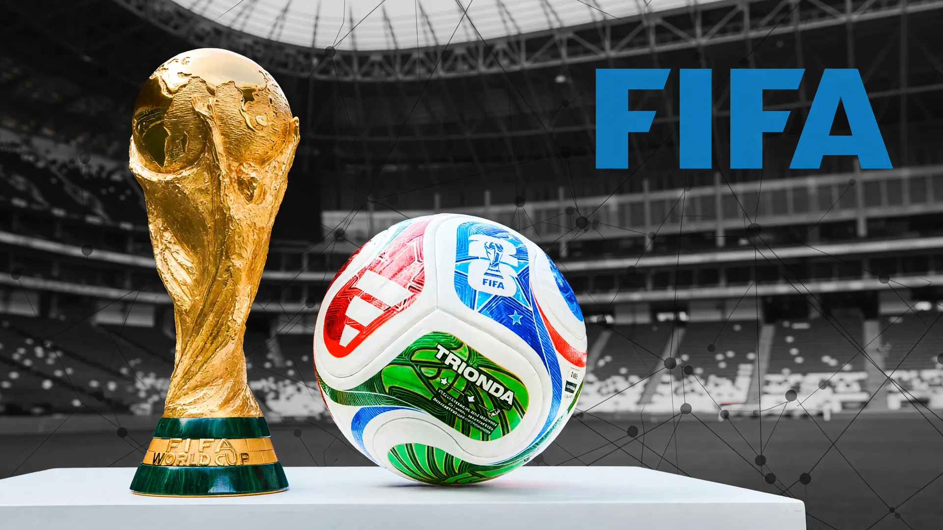 Taça da Copa do Mundo e logotipo FIFA: editorial sobre racismo redes sociais Copa do Mundo 2026