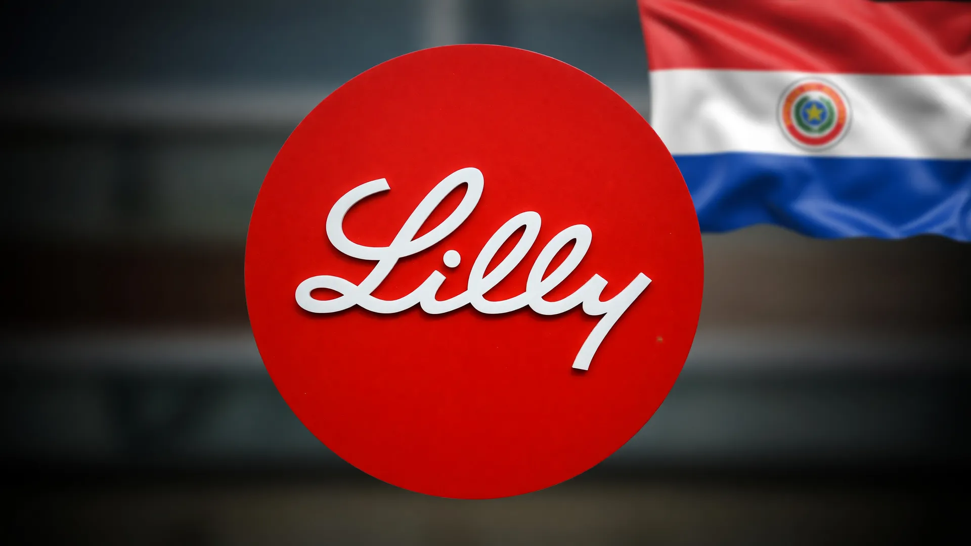 Logo da Eli Lilly e bandeira do Paraguai remetem à retatrutida perda de peso e falsificações apreendidas.