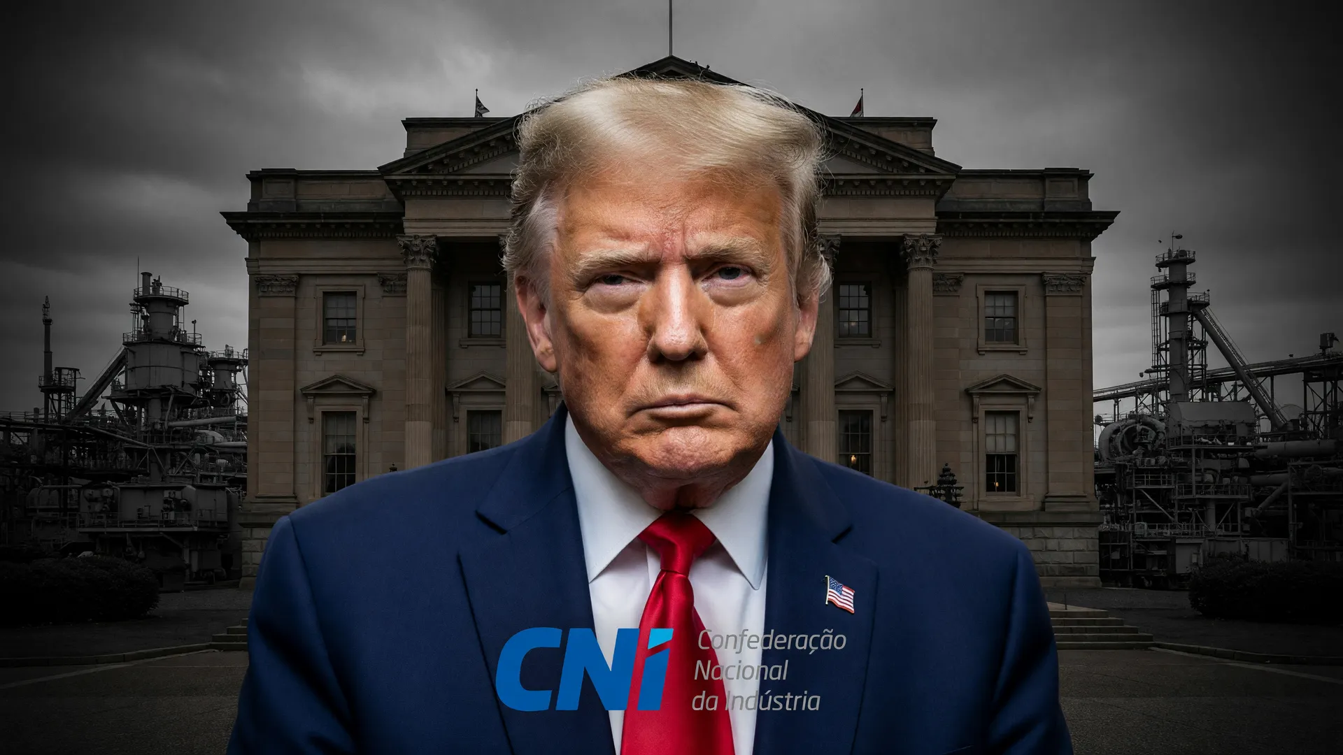 Negociação comercial em Washington: Trump e CNI discutem tarifa adicional 25% exportações brasileiras