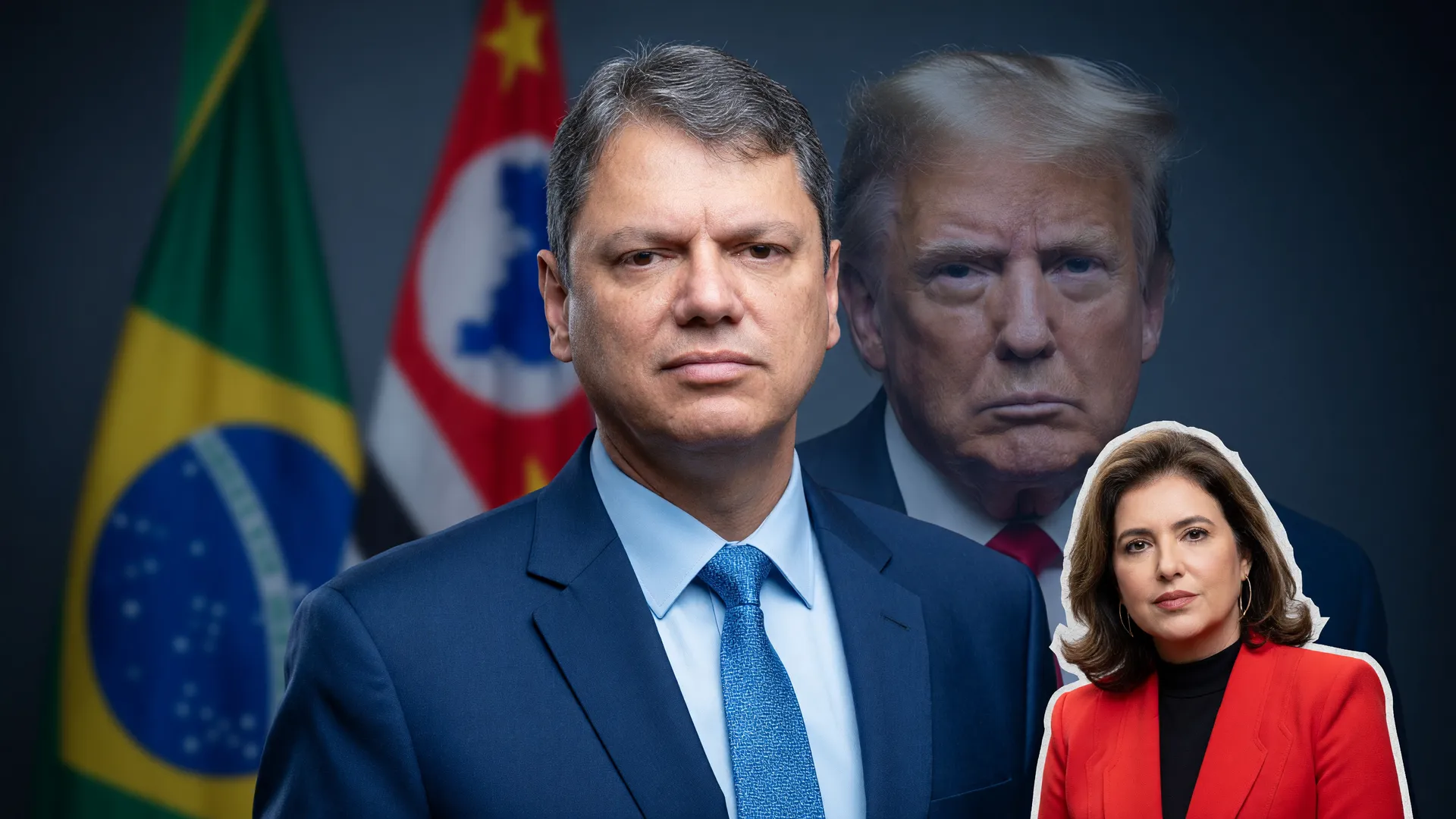 Tarcísio de Freitas é alvo do tarifaço de Trump em SP, criticado por aliadas de Haddad