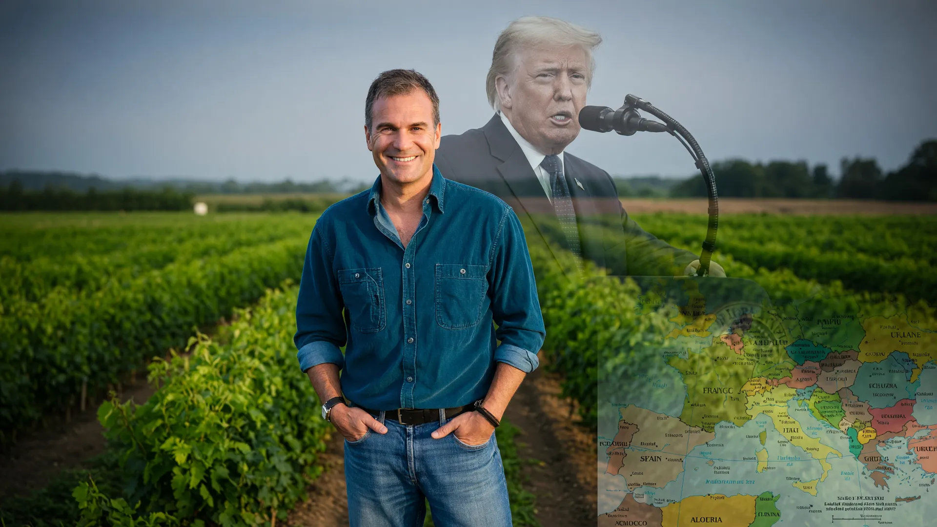 Produtor rural em lavoura simboliza resposta ao tarifaço de Trump no agronegócio brasileiro
