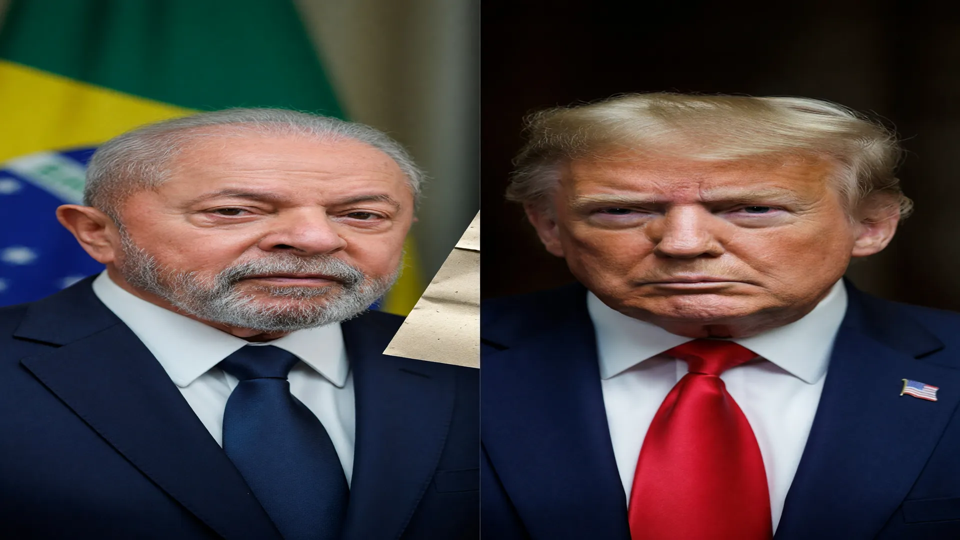 Lula e Trump lado a lado simbolizam impasse do tarifaço EUA produtos brasileiros