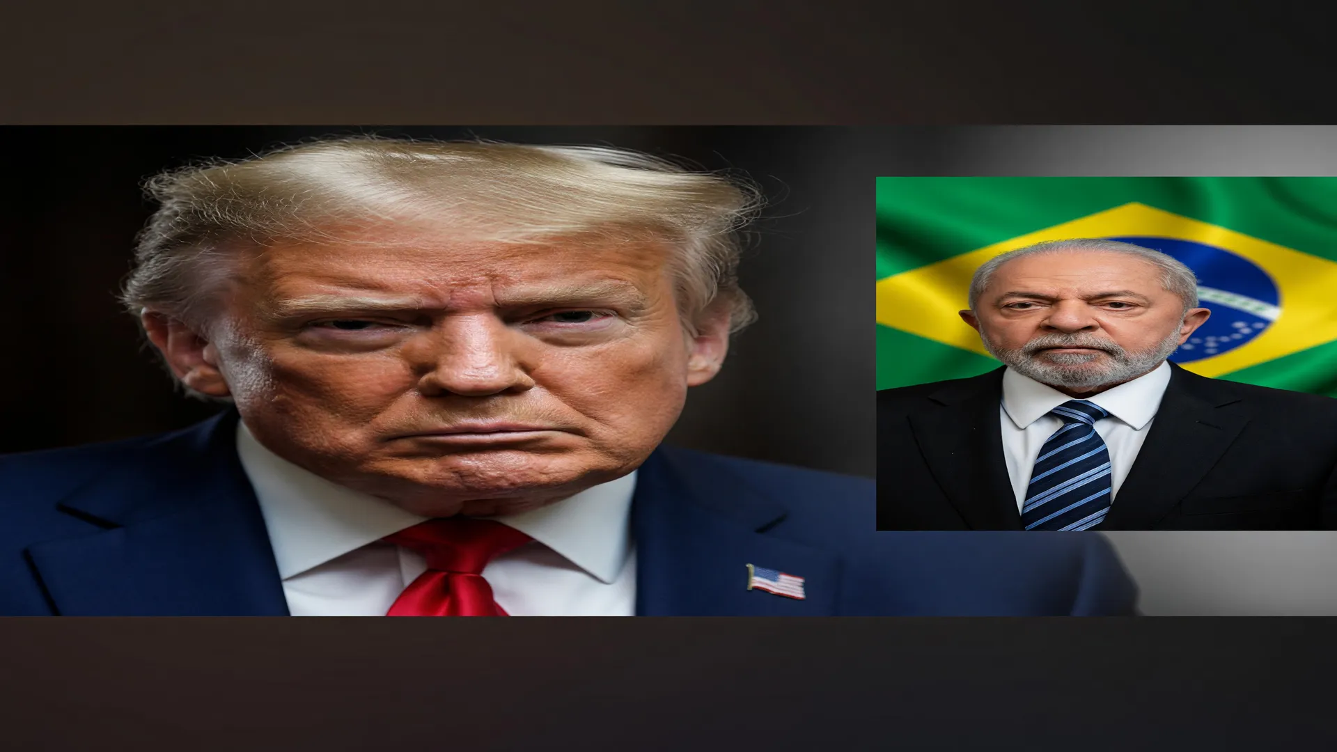 Trump e Lula em disputa simbolizam as tarifas de Trump contra o Brasil e a soberania nacional