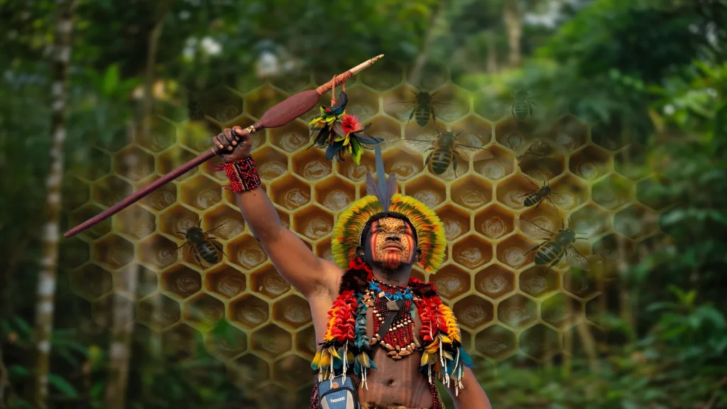 Guarani da Terra Jaraguá cuidam de abelhas nativas sem ferrão, unindo tradição ancestral e preservação da biodiversidade