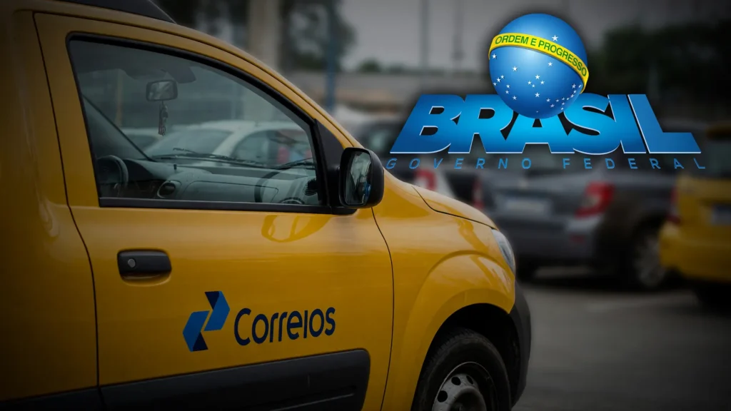Veículo dos Correios em pátio operacional, representando o aporte do governo nos Correios de R$ 6 bilhões