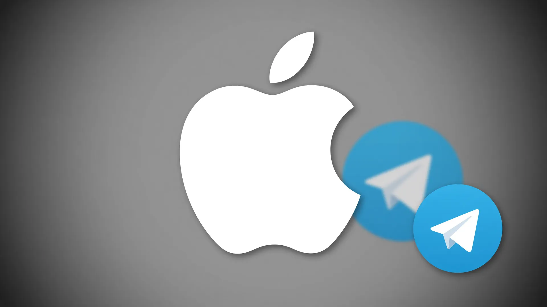Apple remove Telegram App Store: logos das marcas em composição editorial de confronto e remoção