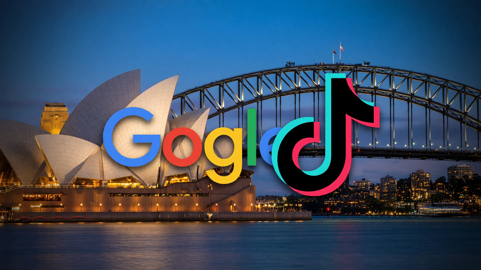 Ópera de Sydney com logos do Google e TikTok: Austrália taxa big techs por uso de notícias