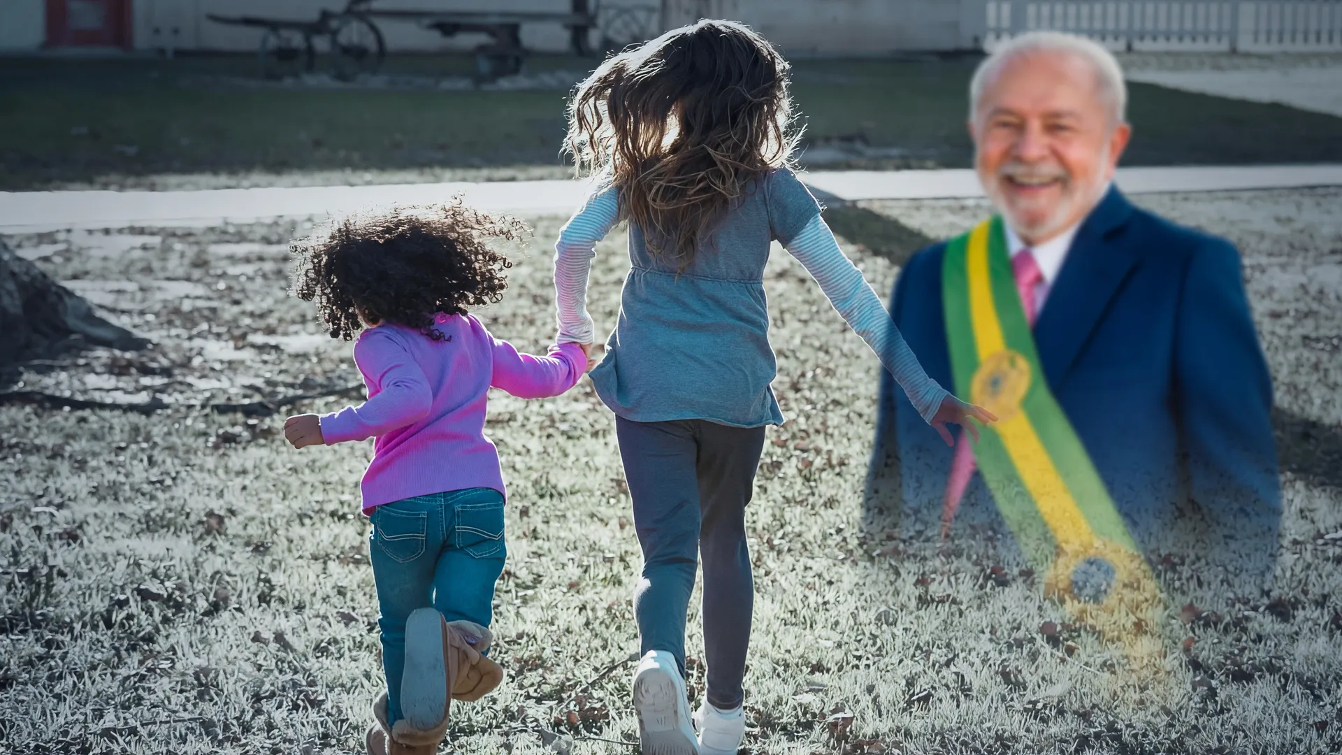 Crianças de mãos dadas simbolizando a proteção infantil em debate sobre bloqueio do Discord no Brasil