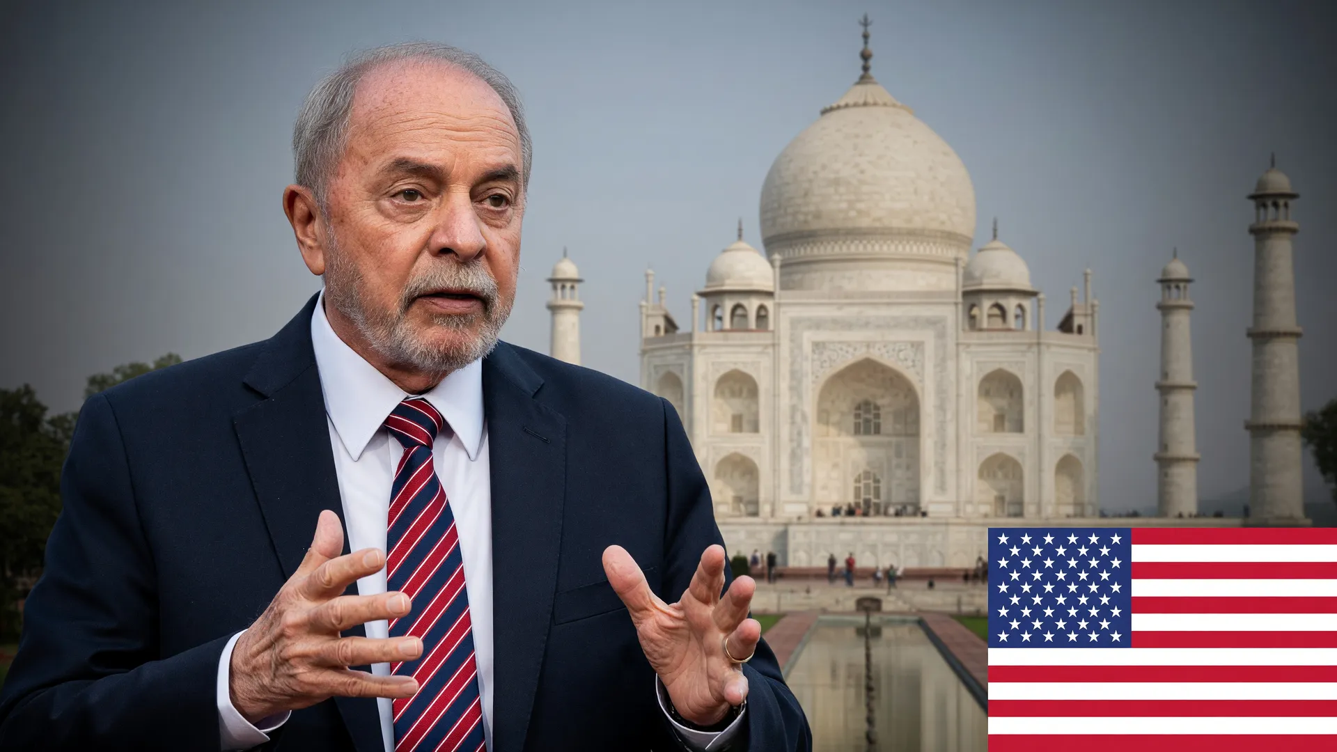 Lula diante do Taj Mahal enquanto Brasil amplia comércio com Índia para contornar tarifas dos EUA