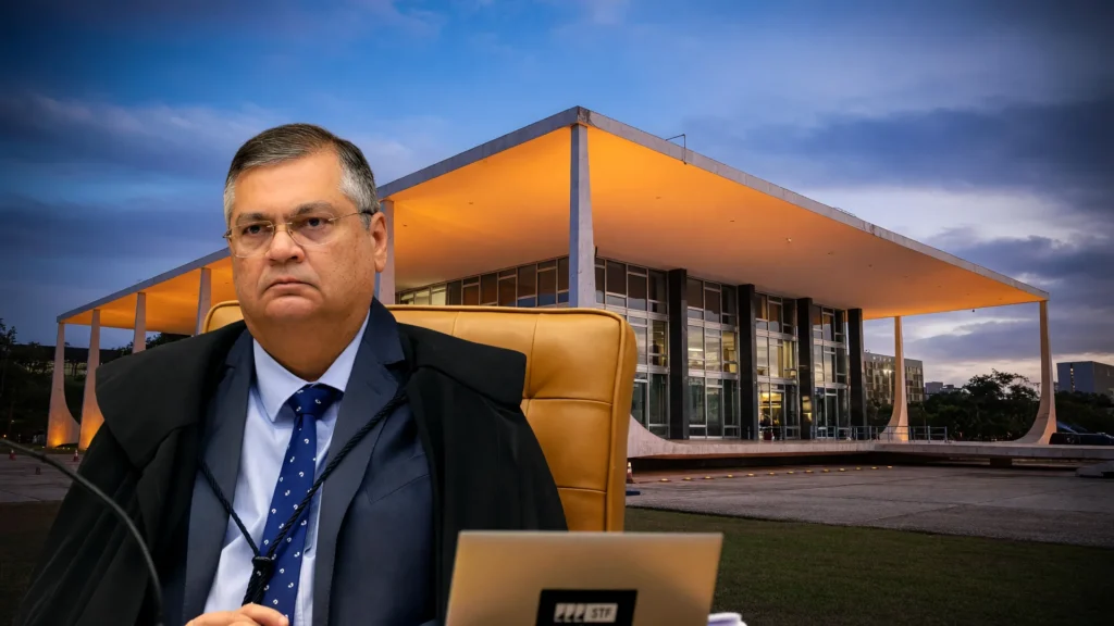 Ministro Flávio Dino no STF após condenação de Romero Jucá suspensa em decisão judicial