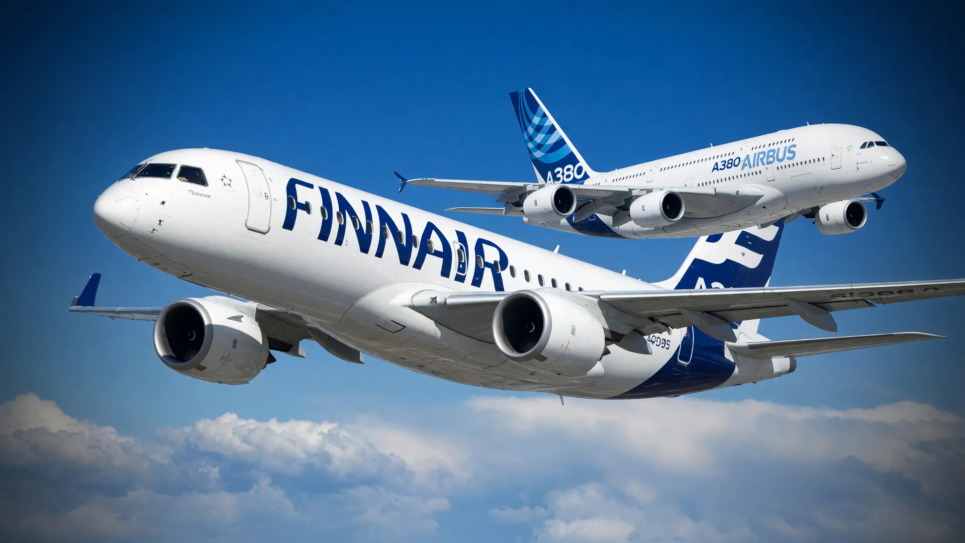 Embraer E195-E2 em voo ao lado de Airbus A380, ilustrando Embraer desafiar Airbus e Boeing por mercado global