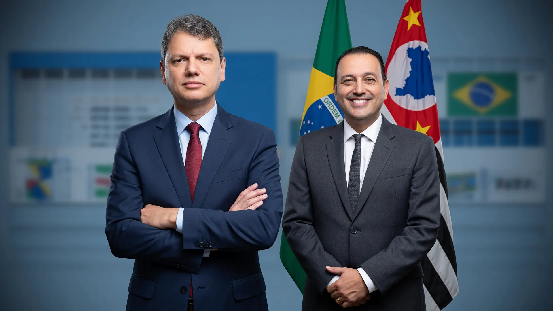 Felício Ramuth, vice-governador de São Paulo, ao lado de Tarcísio de Freitas em chapa para as eleições 2026